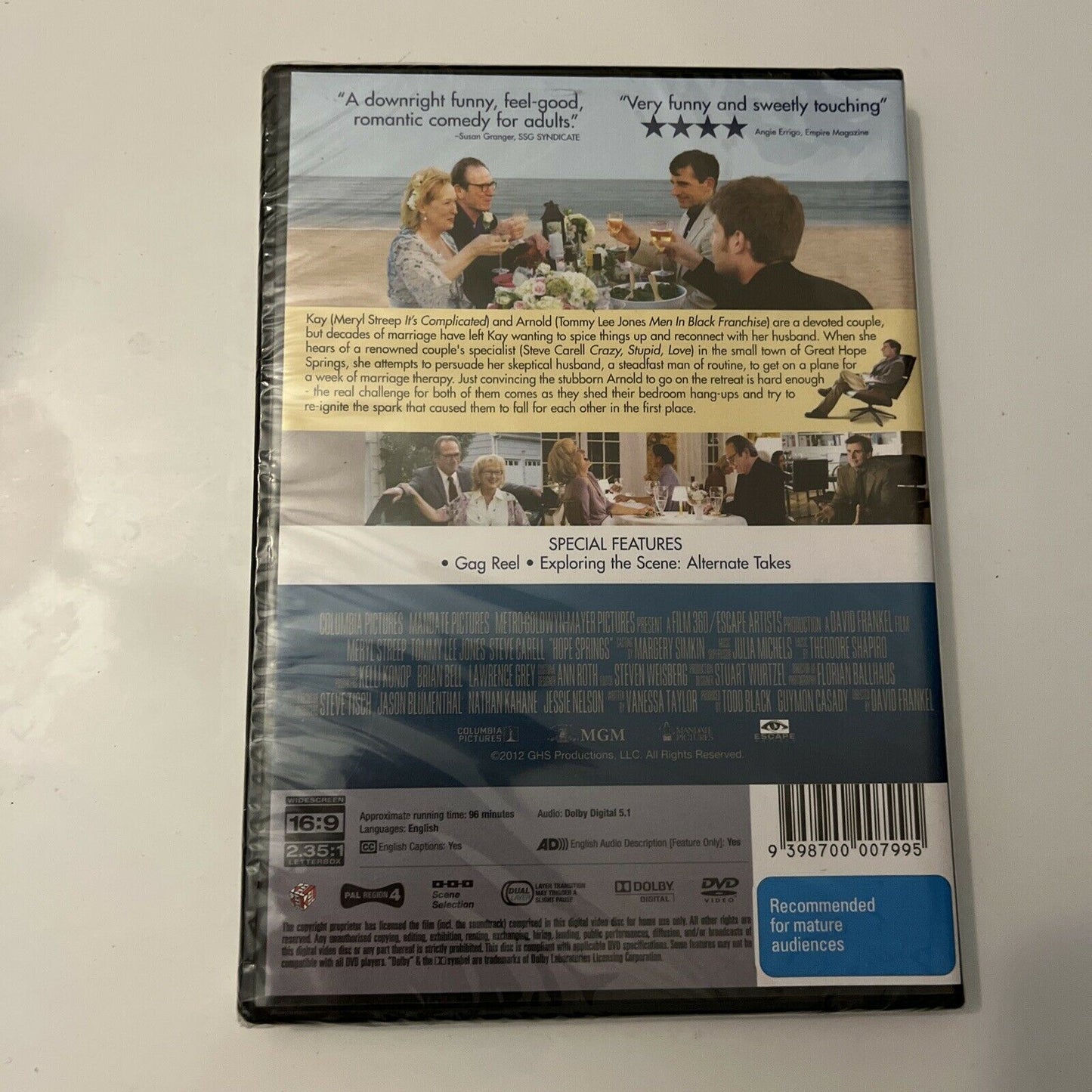 *New Sealed* Hope Springs (DVD, 2012) Meryl Streep, Tommy Lee Jones, Region 4