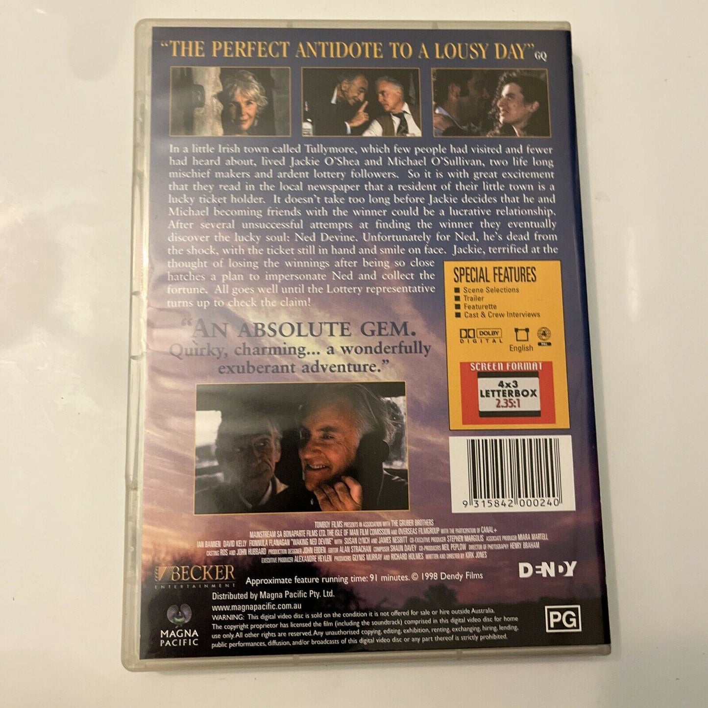 Waking Ned Devine (DVD, 1998) Ian Bannen, David Kelly, Region 4
