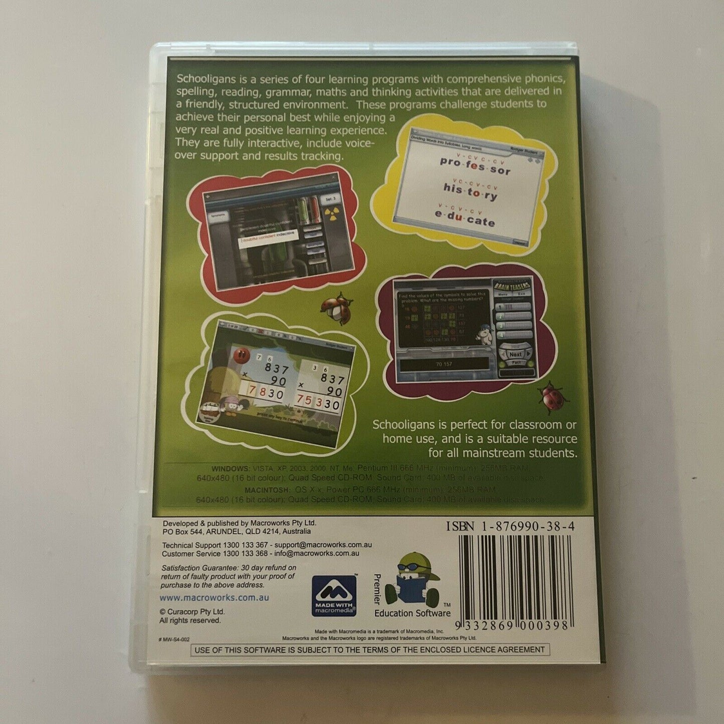 Schoologans 4 - School Edition ages 11-12 PC Mac CD-ROM
