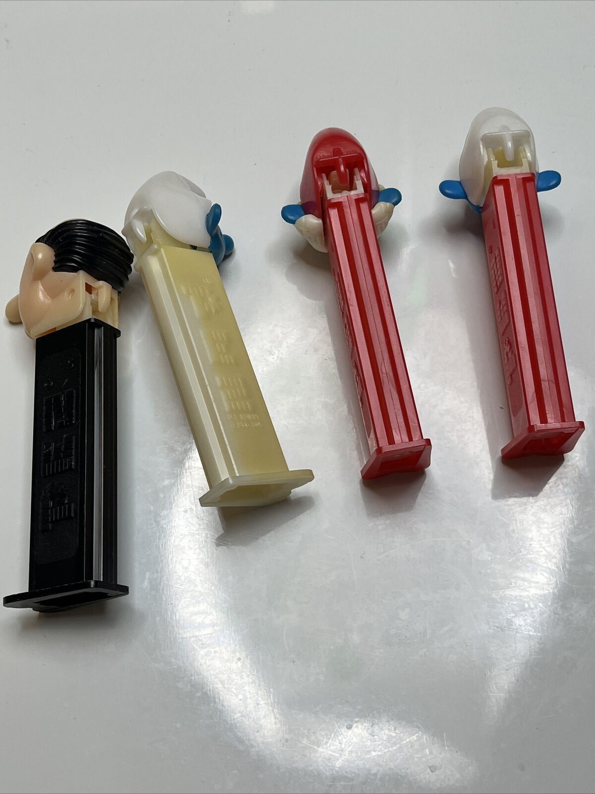 4x The Smurfs Pez Dispensers: Papa Smurf, Clumsy Smurf, Gargamel