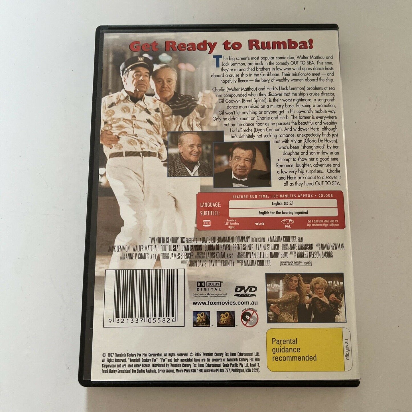 Out To Sea (DVD, 1997) Jack Lemmon, Walter Matthau Region 4