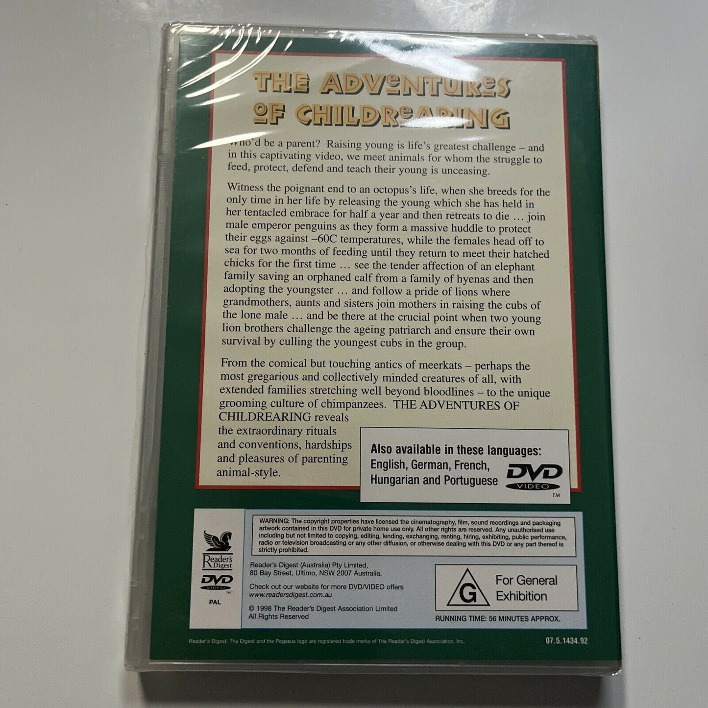 The Adventures of Childrearing: The Family Life of Animals (DVD, 1998)
