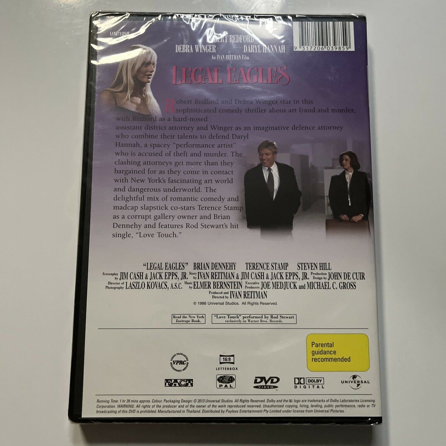 *New Sealed* Legal Eagles (DVD, 1986) Robert Redford, Daryl Hannah Region 4