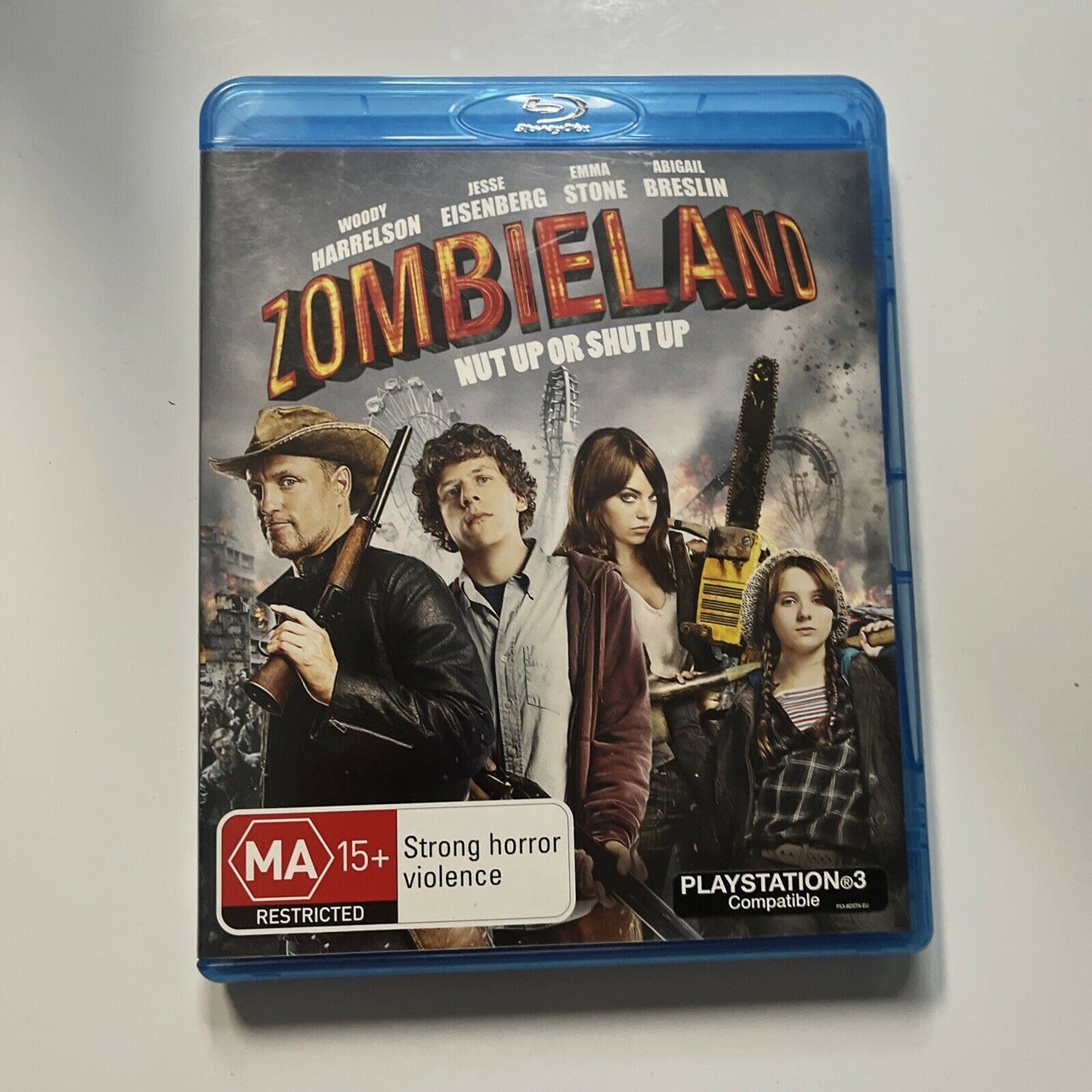 Zombieland (Blu-ray, 2009) Woody Harrelson, Jesse Eisenberg, All Regions