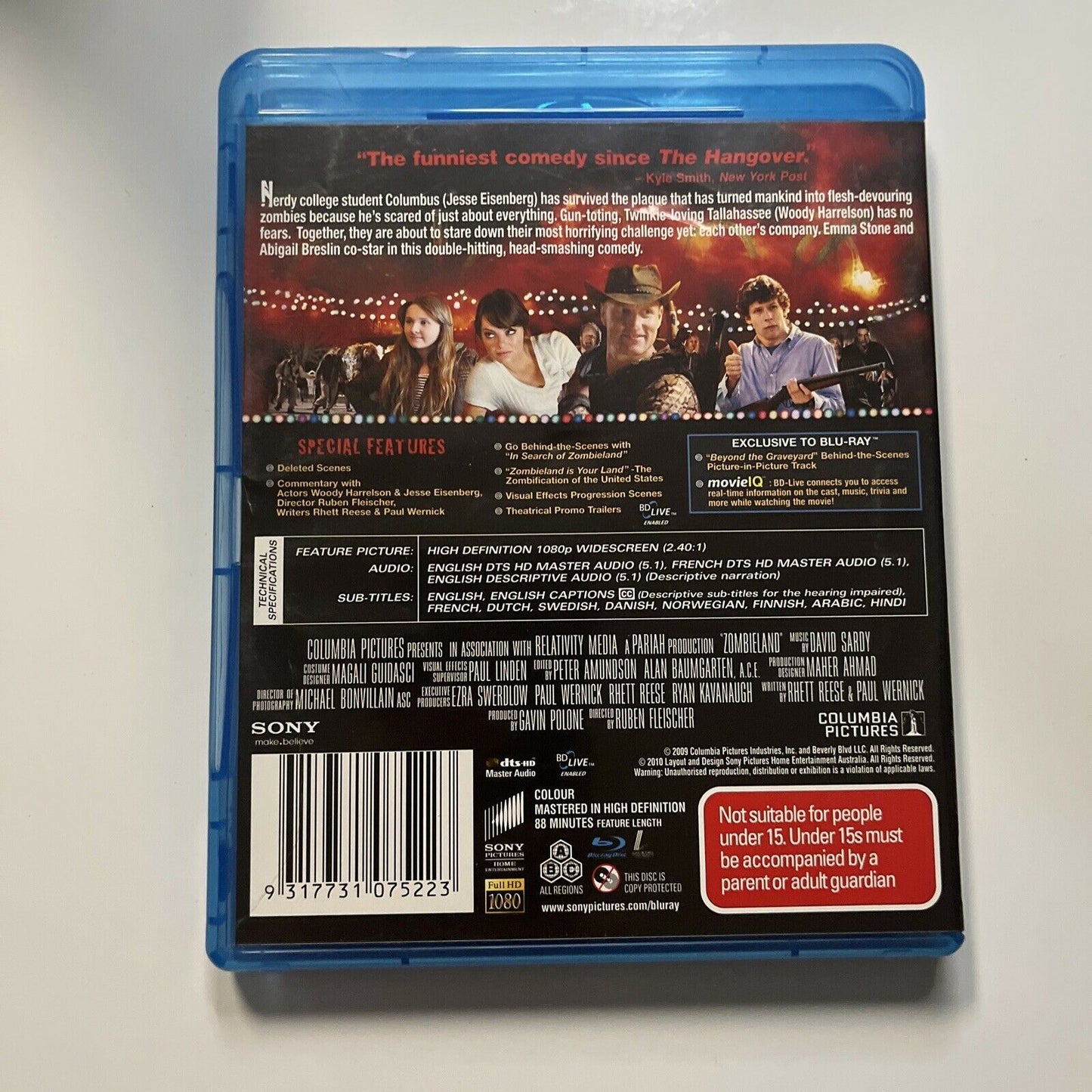 Zombieland (Blu-ray, 2009) Woody Harrelson, Jesse Eisenberg, All Regions