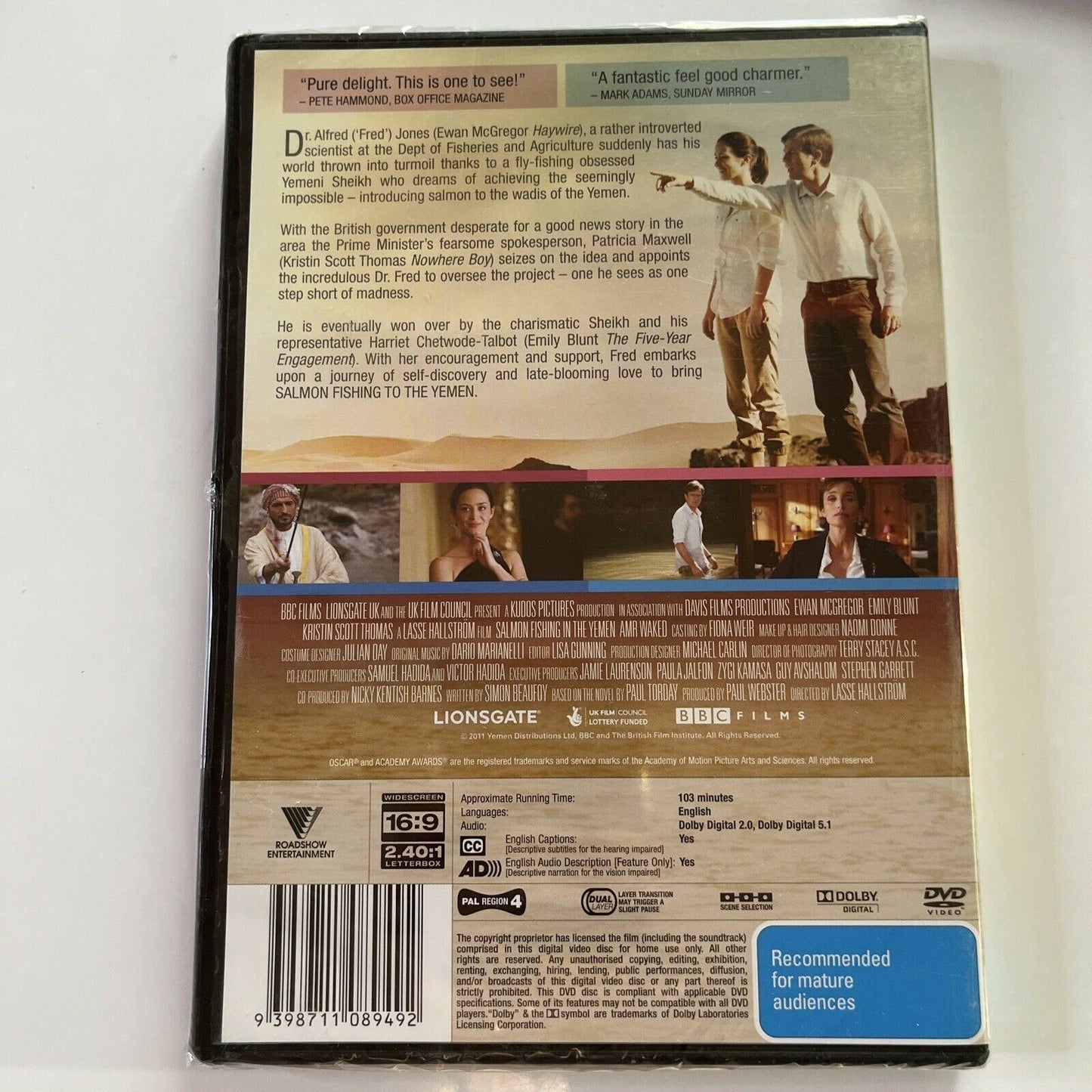 *New Sealed* Salmon Fishing In The Yemen (DVD, 2011) Ewan McGregor Region 4