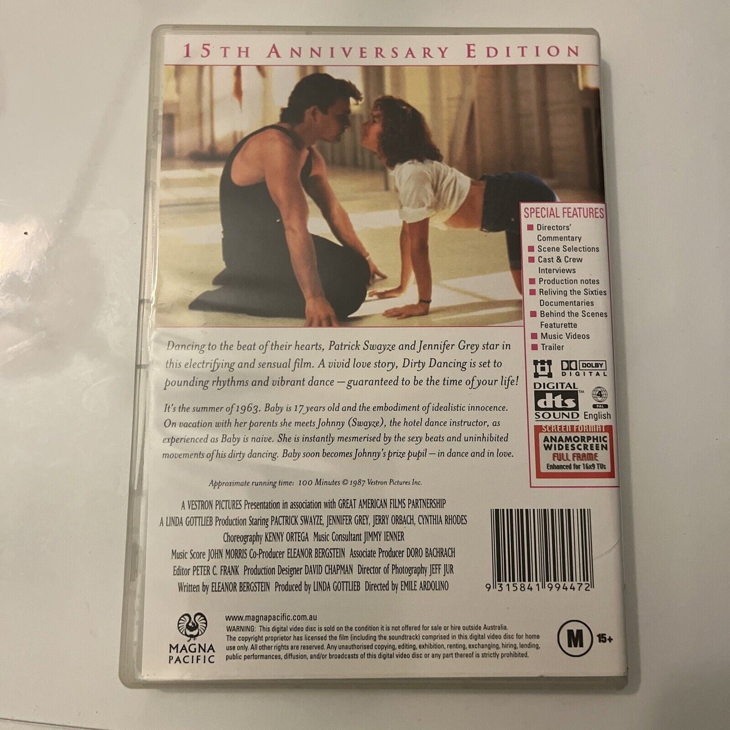 Dirty Dancing (Special Edition, DVD, 1987) NEW Patrick Swayze, Region 4
