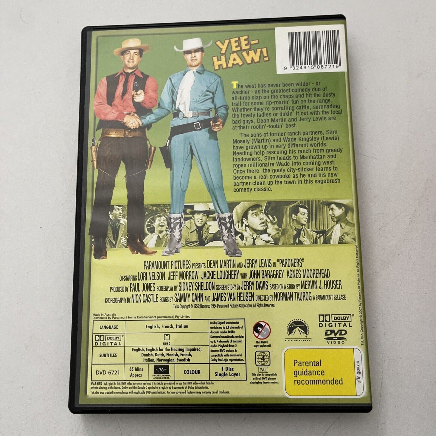 Pardners (DVD, 1956) NEW Dean Martin, Jerry Lewis Region 4