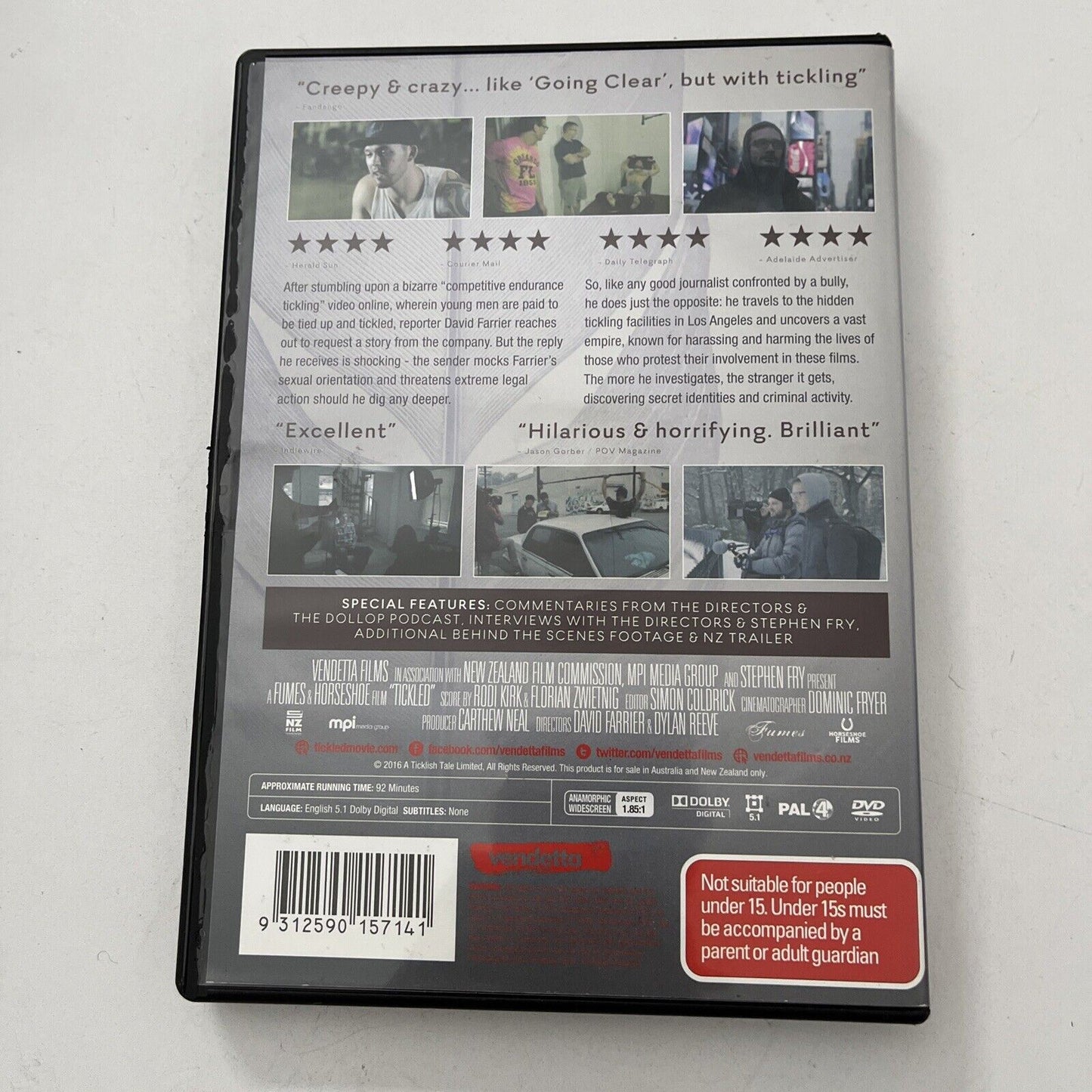 Tickled (DVD, 2016) NEW David Farrier, Dylan Reeve, David Starr, Region 4