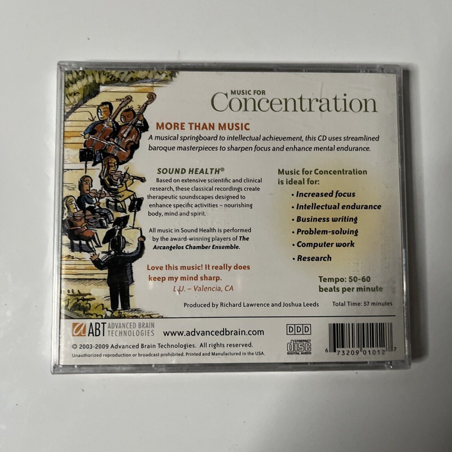 *New* The Arcangelos Chamber Ensemble - Music for Concentration (CD, 1998)