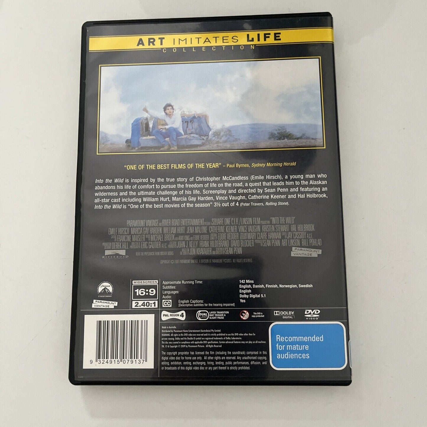 Into The Wild (DVD, 2007) Emile Hirsch, Marcia Gay Harden, NEW Region 4