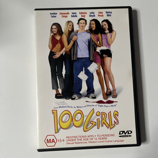 100 Girls (DVD, 2000) Jonathan Tucker, Emmanuelle Chriqui, James De Bell Region4