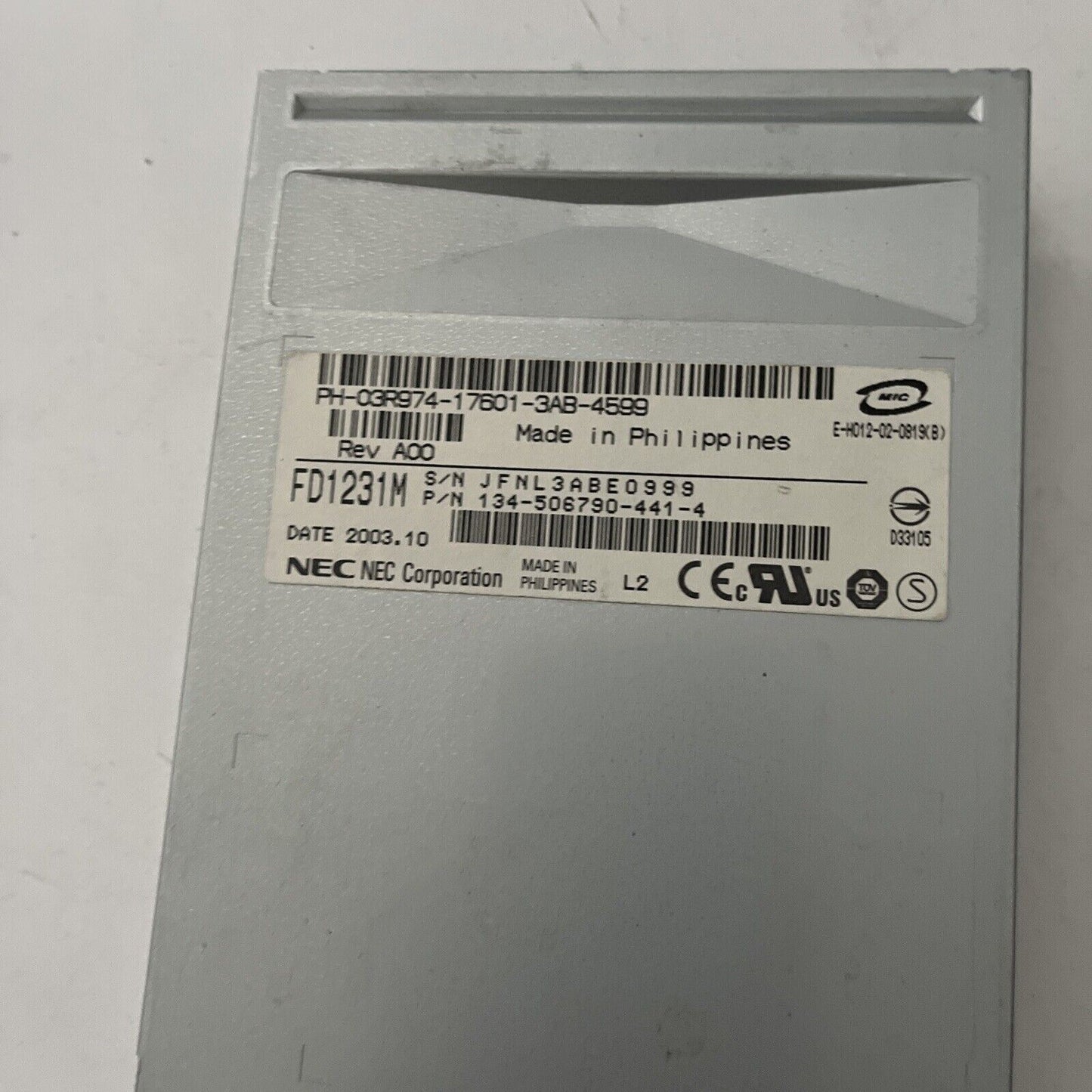 NEC 3.5" Floppy Disc Internal Drive FD1231M