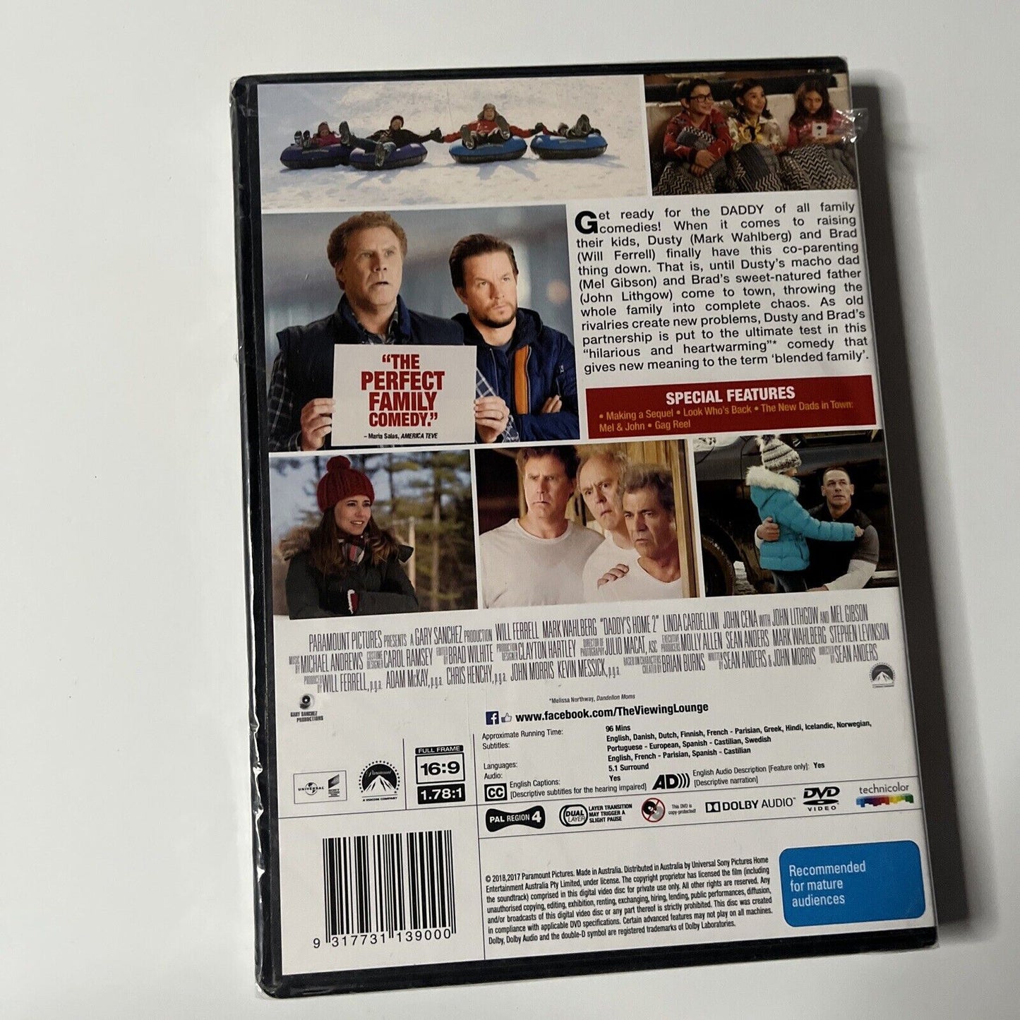 *New Sealed* Daddy's Home 2 (DVD, 2017) Will Ferrell, Mark Wahlberg, Region 4