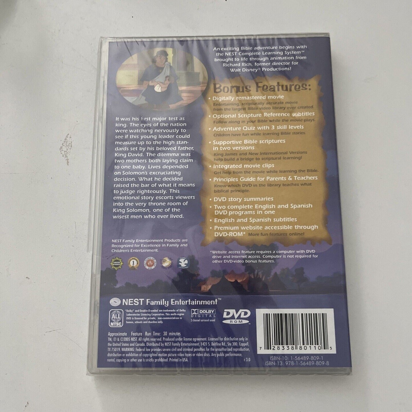 *New Sealed* Solomon - The Animated Stories from the Bible (DVD) All Regions