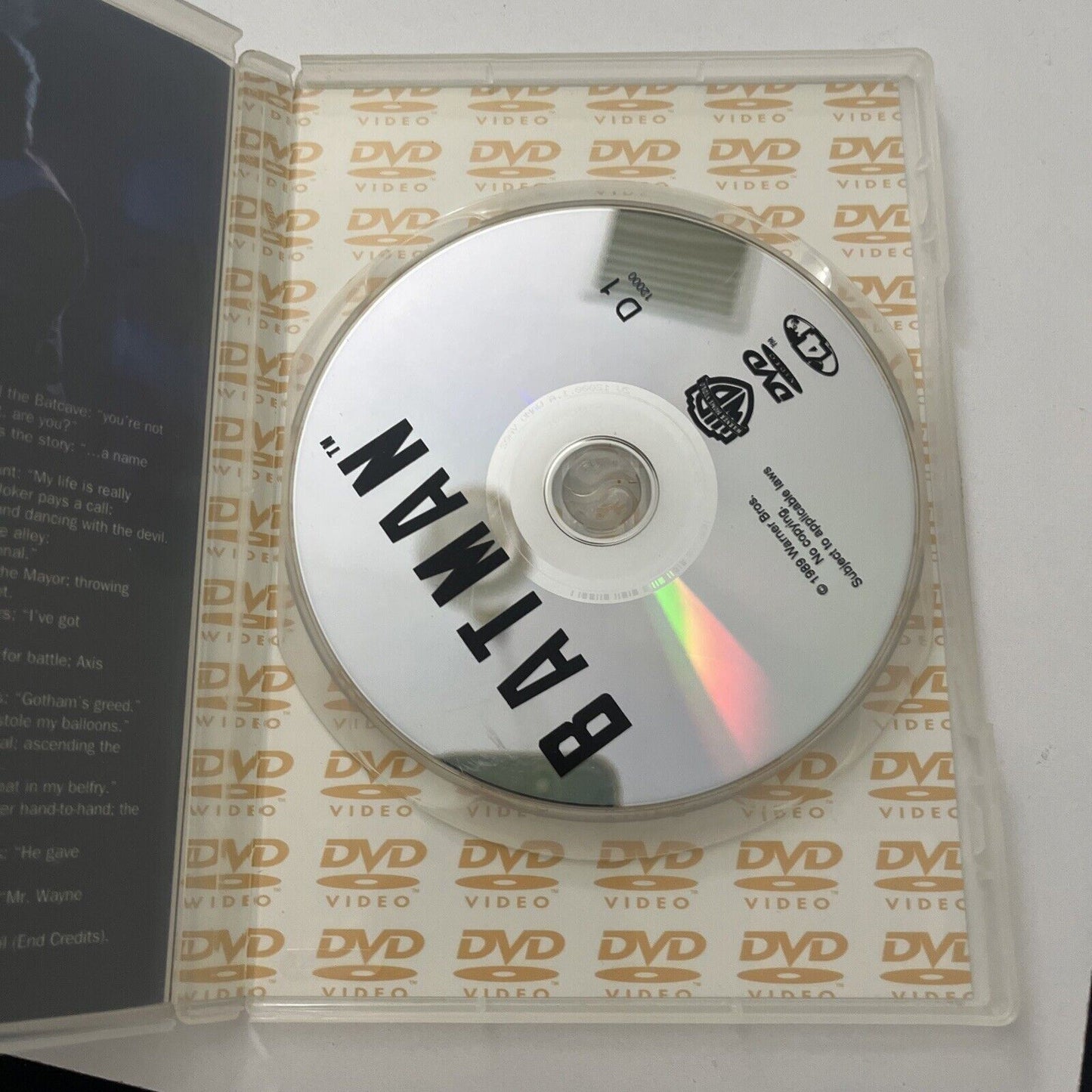 Batman (DVD, 1989) Michael Keaton, Jack Nicholson, Kim Basinger Region 4