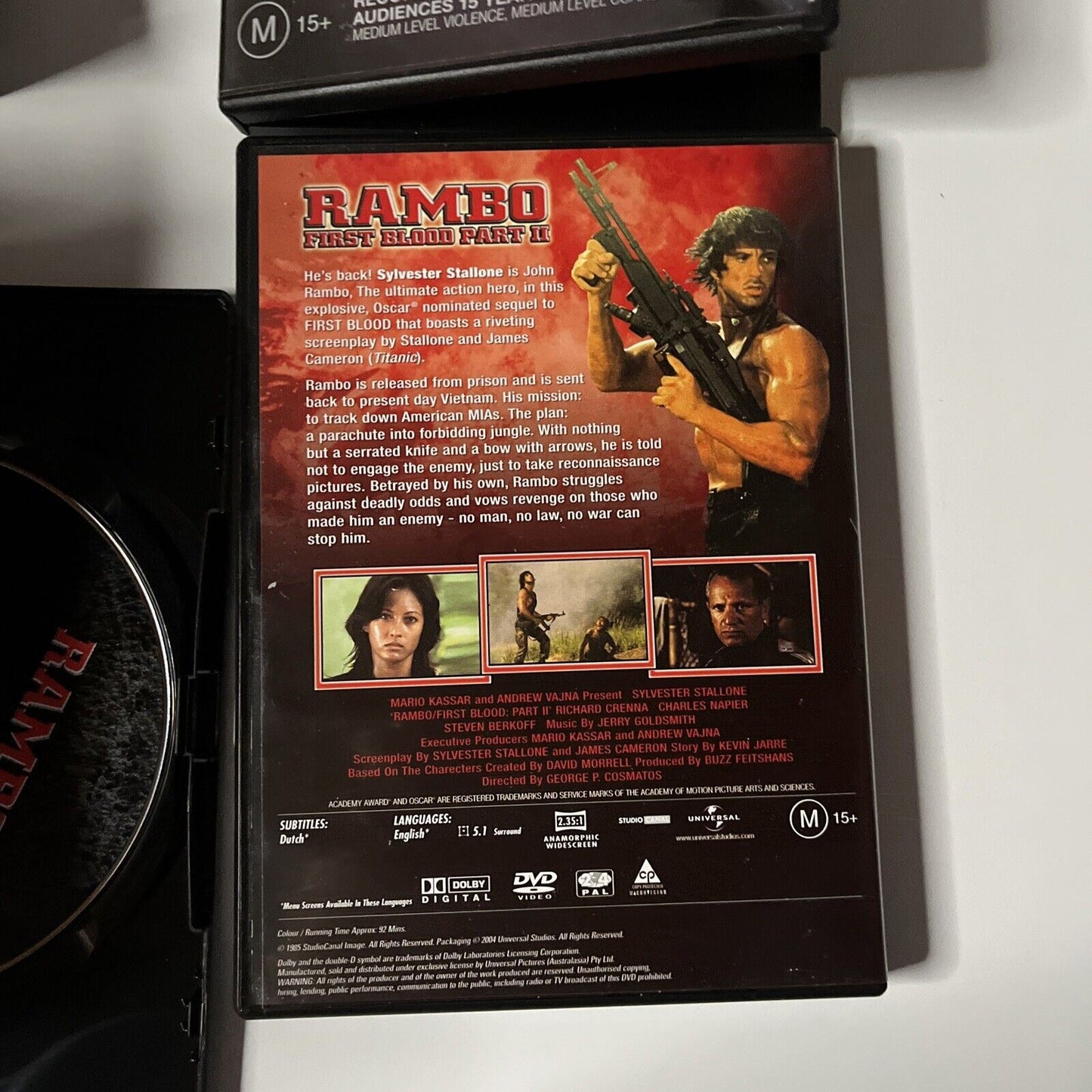 The Rambo Collection: Rambo 1,2,3 (DVD, 1988, 3-Disc) Sylvester Stallone Region4