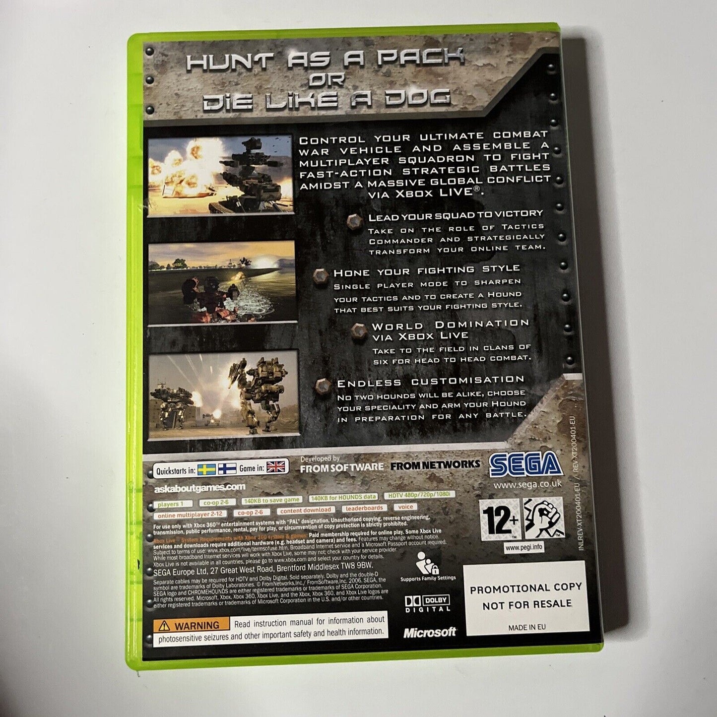 Chrome Hounds - Promotional Copy Xbox 360 PAL