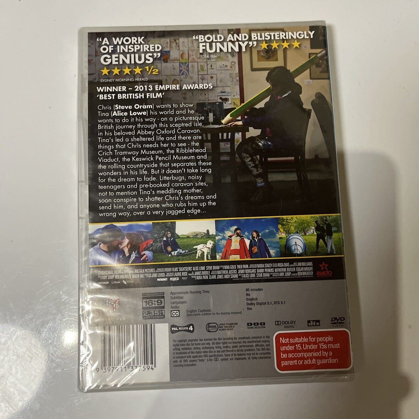 Sightseers (DVD, 2012) Alice Lowe, Steve Oram, Eileen Davies NEW Region 4