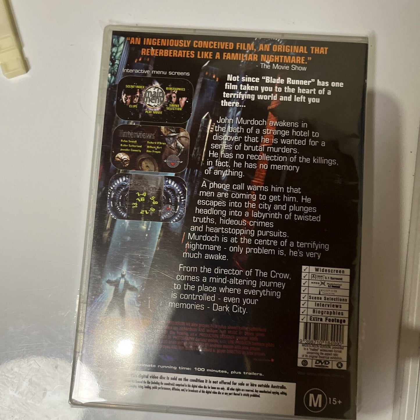 Dark City (DVD, 1998) Kiefer Sutherland, Jennifer Connelly, NEW Region 4