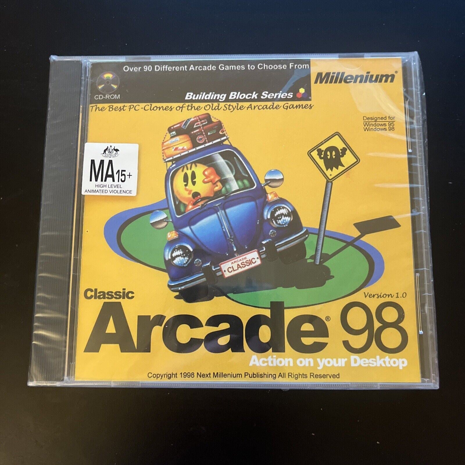 *New Sealed* Classic Arcade 98 Version 1.0 PC CDROM Windows 98 – Retro Unit