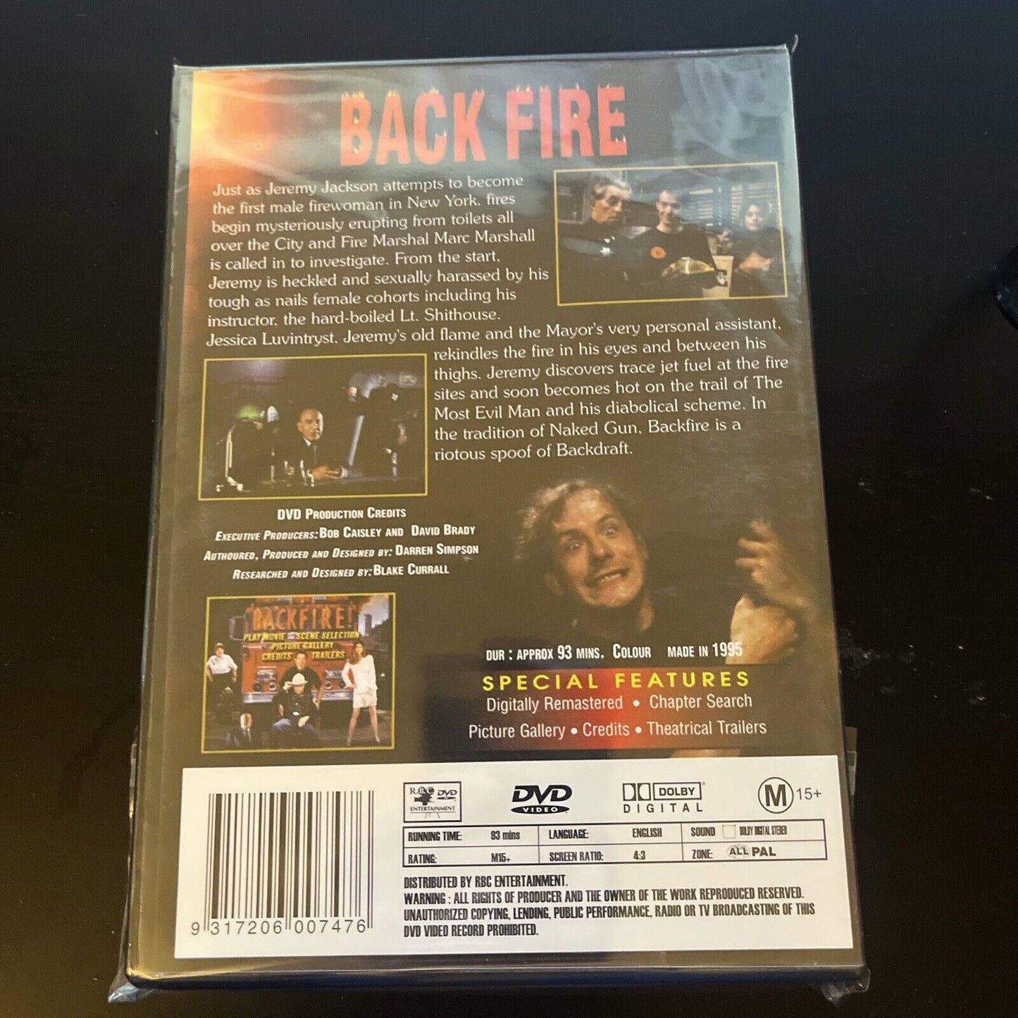 Back Fire (DVD, 1995) Telly Savalas, Robert Mitchum. NEW All Regions