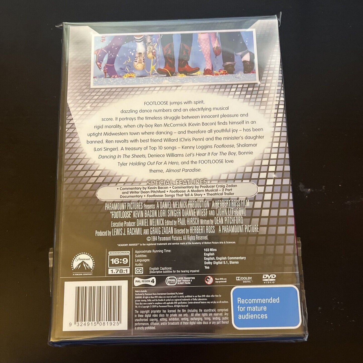 Footloose - Special Edition (DVD, 1984) Kevin Bacon, Lori Singer, NEW Region 4