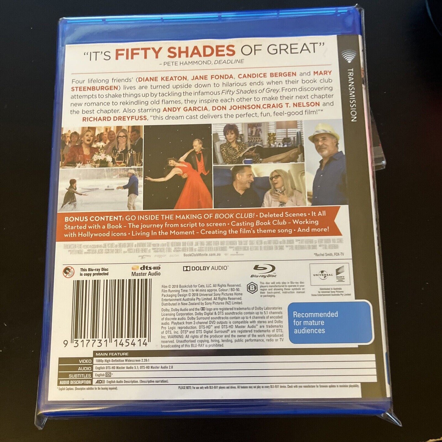 Book Club (Limited Edition, Blu-ray, 2018) Diane Keaton, Jane Fonda NEW Region B