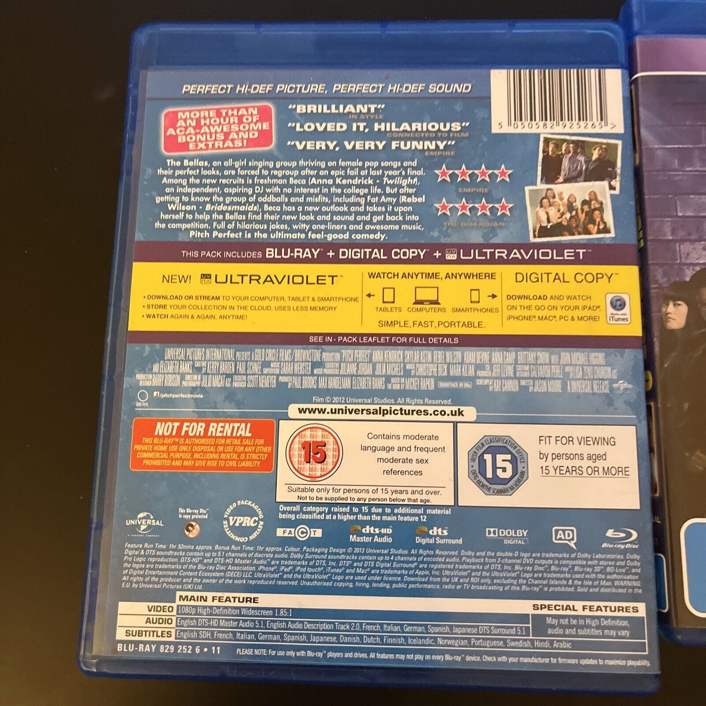 Pitch Perfect 1 & 2 (Blu-ray, 2015) Region B