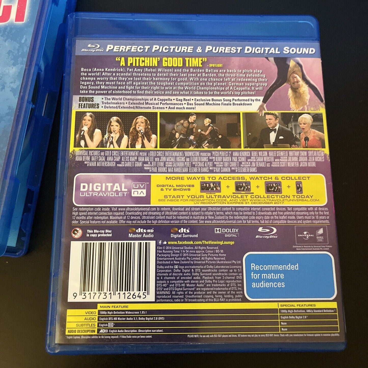 Pitch Perfect 1 & 2 (Blu-ray, 2015) Region B