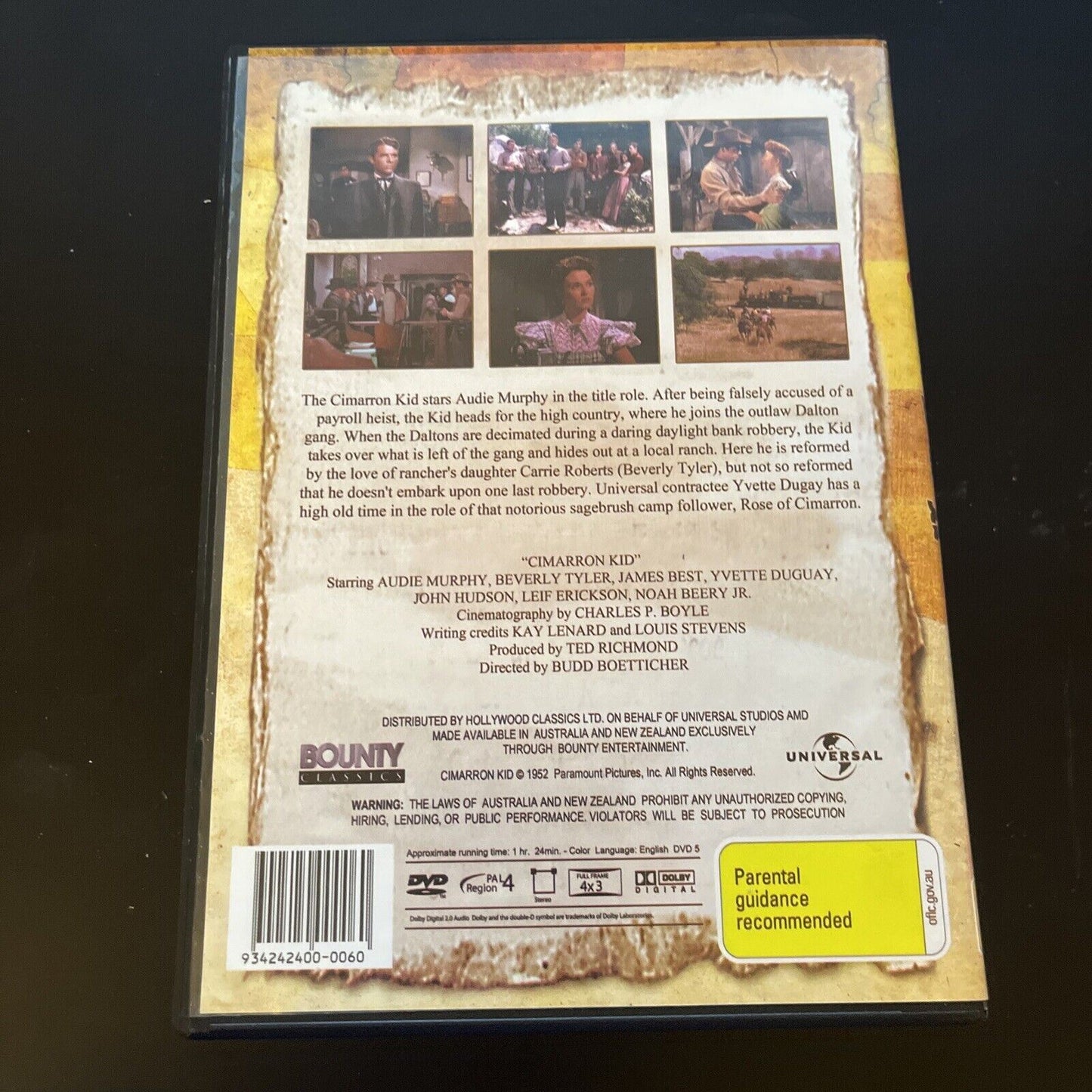 Cimarron Kid (DVD, 1952) Audie Murphy, Beverly Tyler NEW Region 4