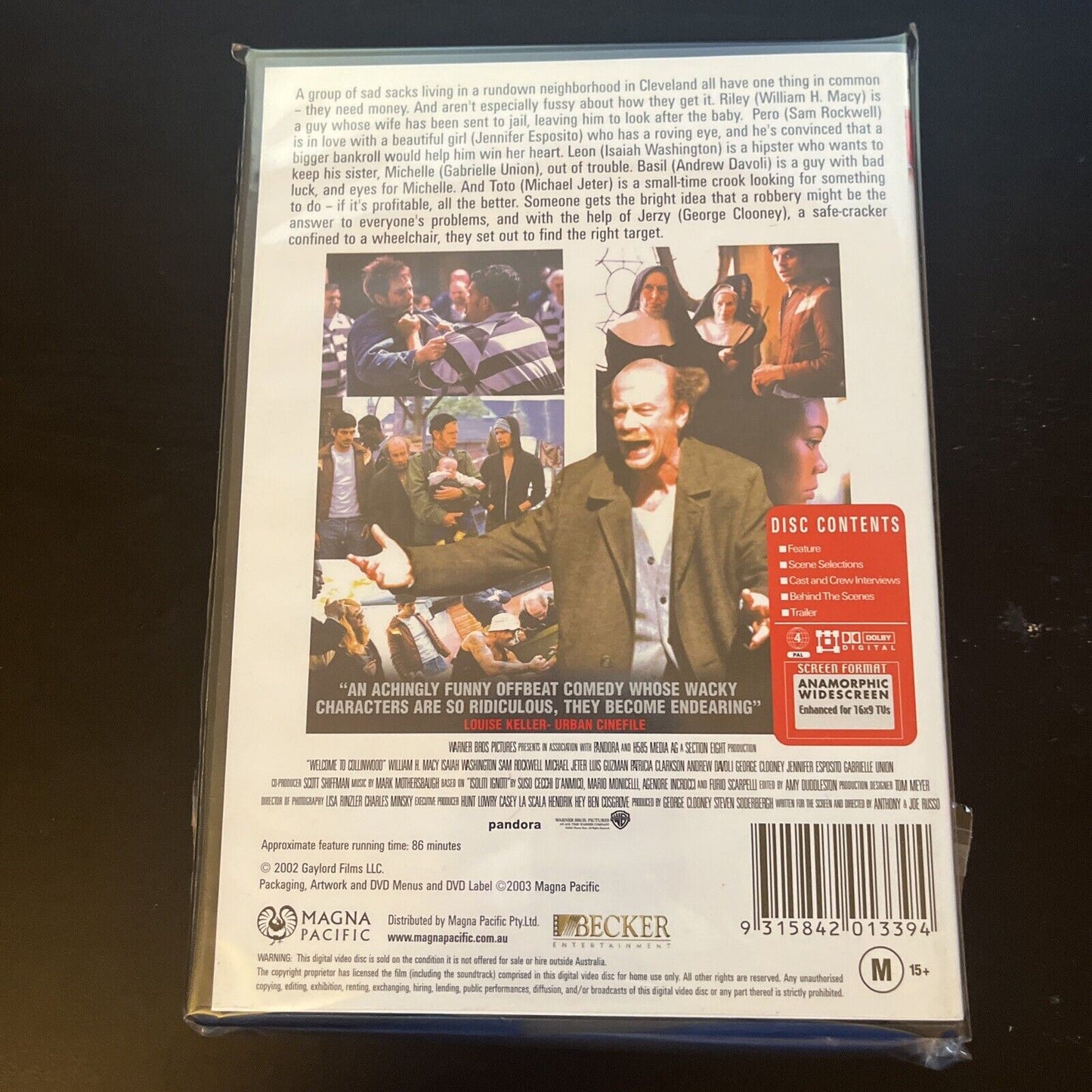 Welcome To Collinwood (DVD, 2002) William H. Macy, Isaiah Washington NEW Region4