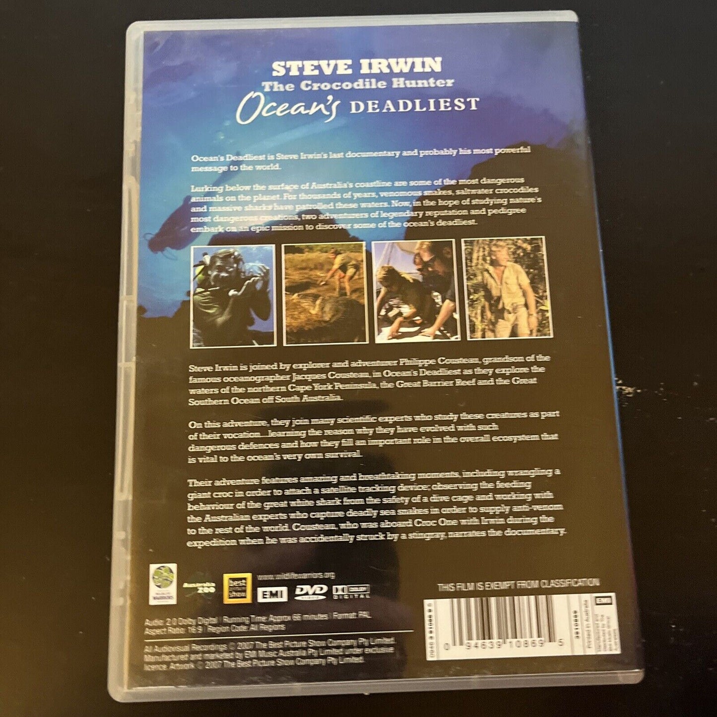 Steve Iwrin (The Crocodile Hunter) Ocean's Deadliest (DVD, 2007) All Regions