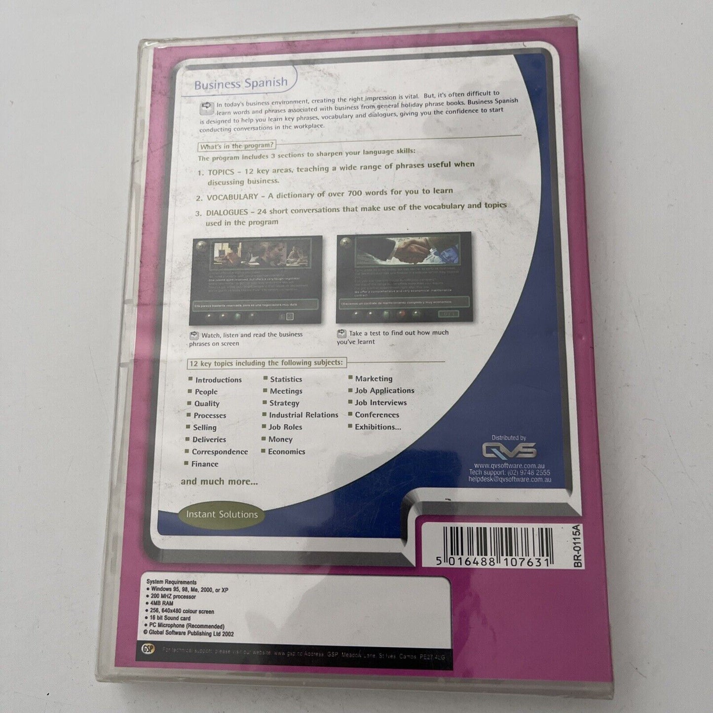 *New Sealed* Business Spanish (PC CD-ROM) Listen, Read & Speak