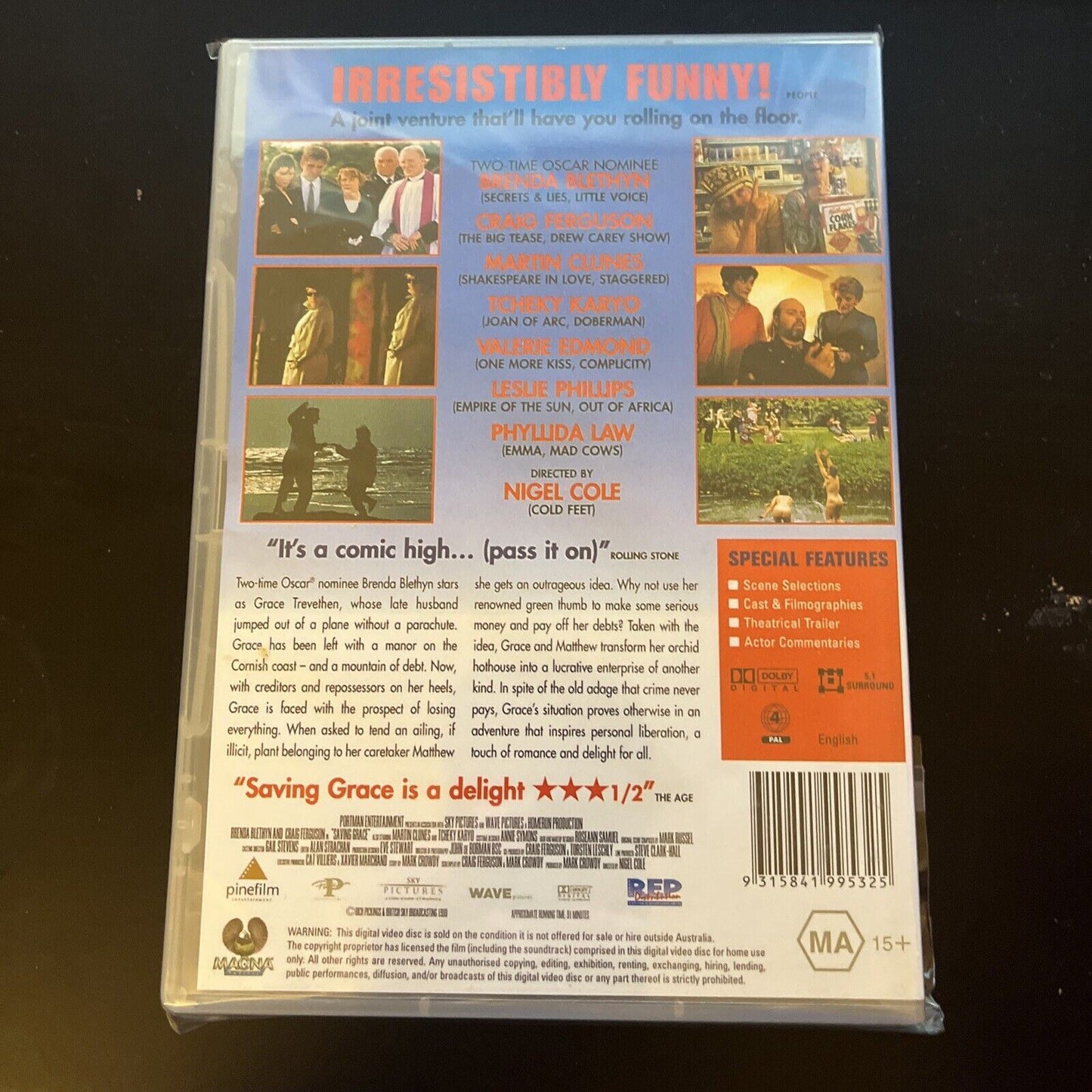 Saving Grace (DVD, 1999) Brenda Blethyn, Craig Ferguson, NEW Region 4