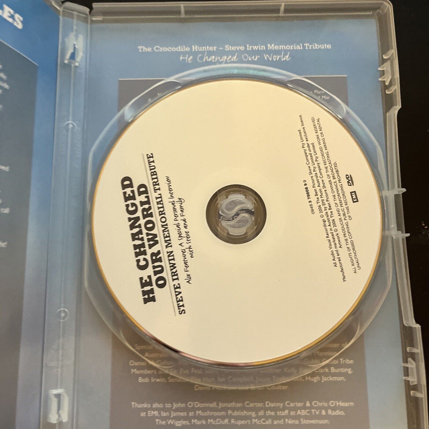 He Changed Out World - The Steve Irwin Memorial Tribute (DVD, 2006) All Regions
