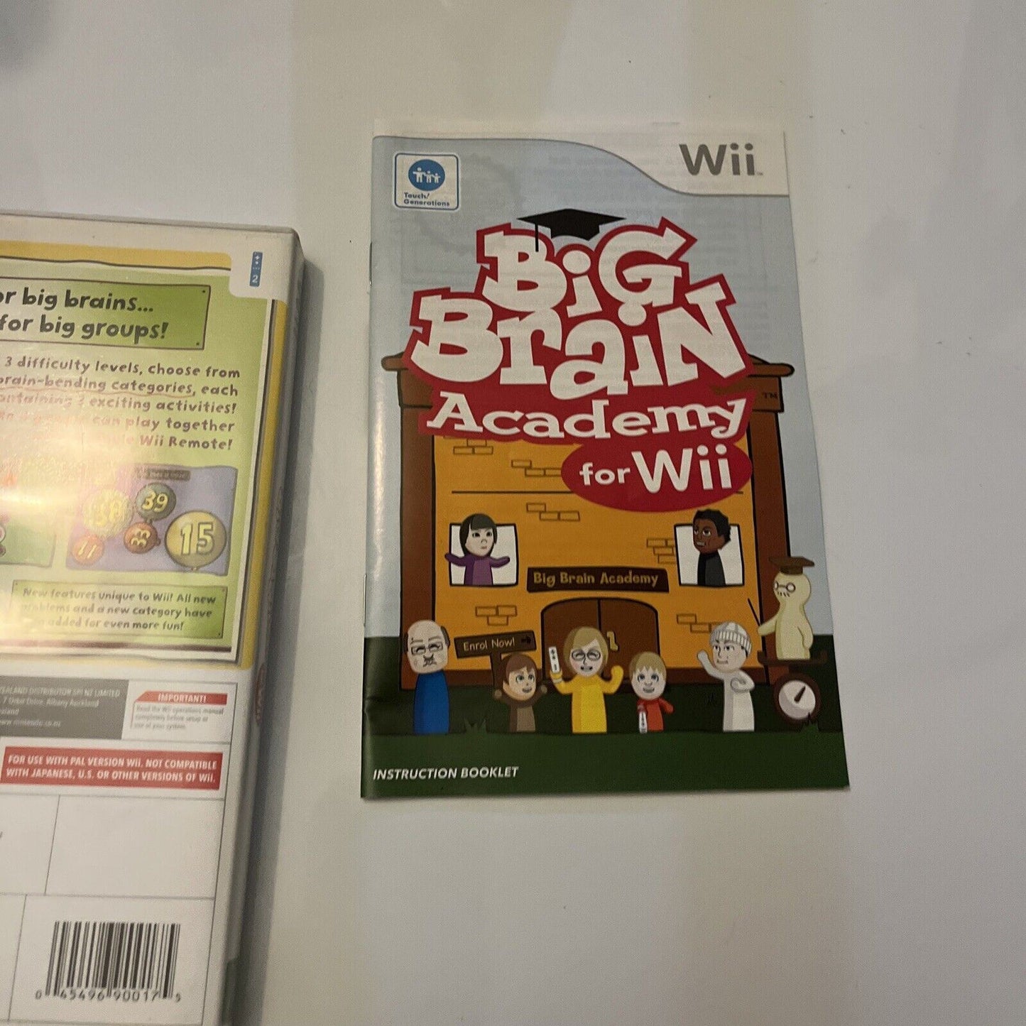 Big Brain Academy For Wii (Nintendo Wii, 2007) With Manual PAL