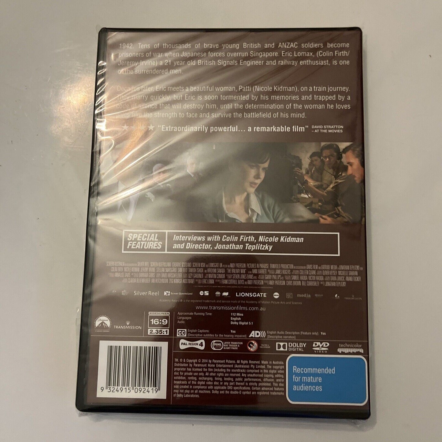 NEW The Railway Man (DVD, 2013) Region 4