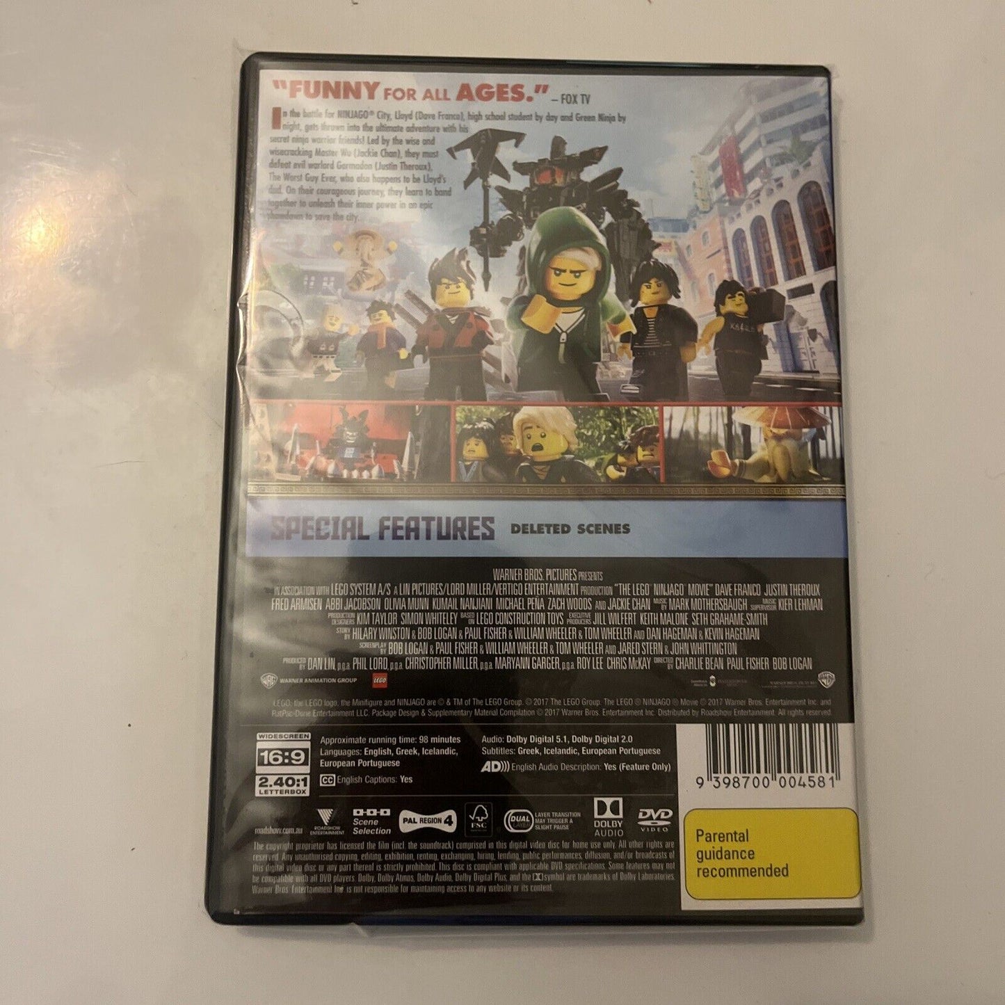 The Lego Ninjago Movie (DVD, 2017) NEW Region 4