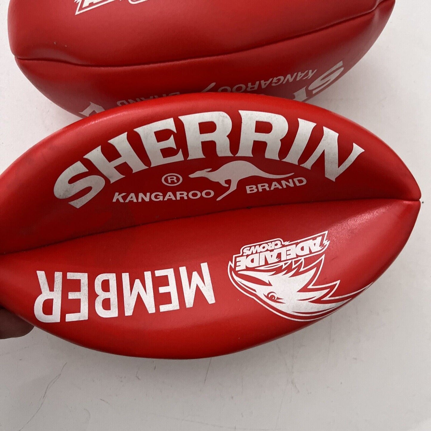 2x Adelaide Crows Member Football Sherrin
