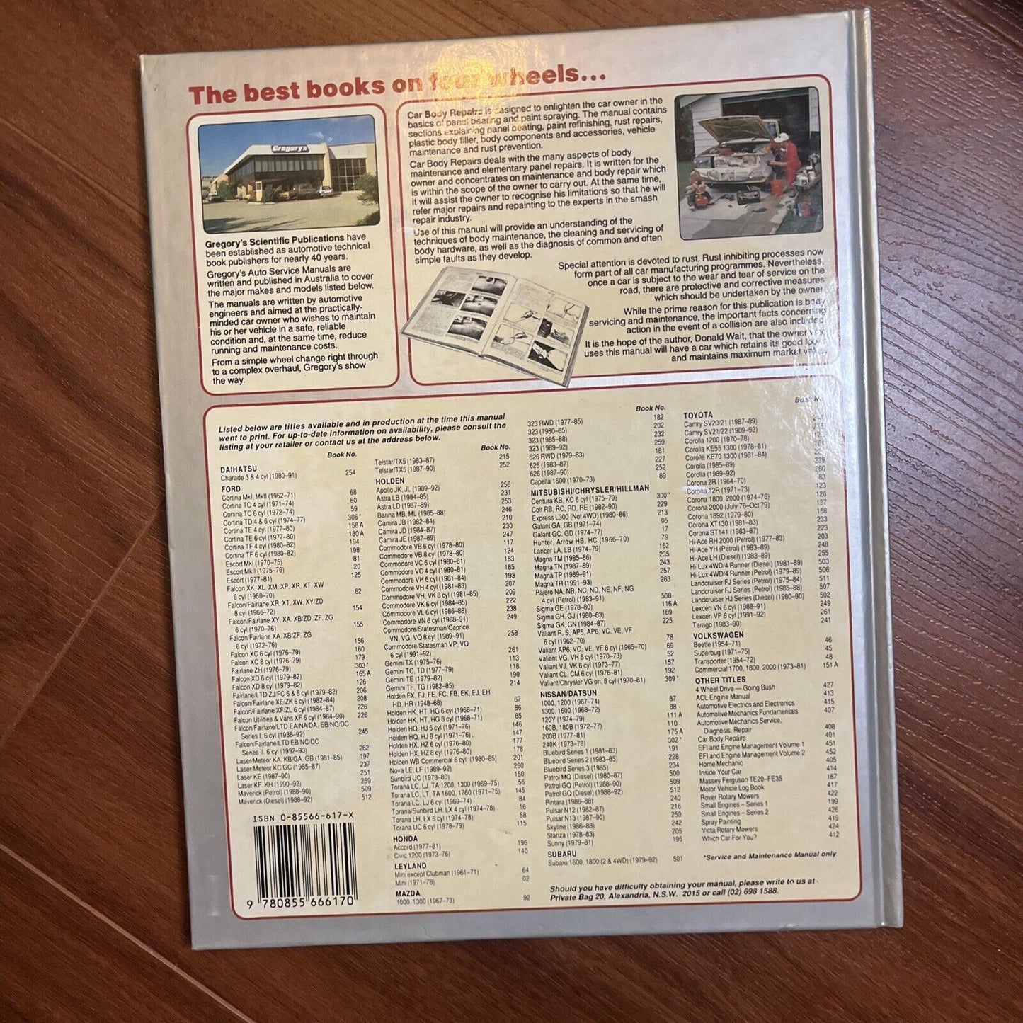 Gregory's Car Body Repair Manual No 401 by Donald Wait