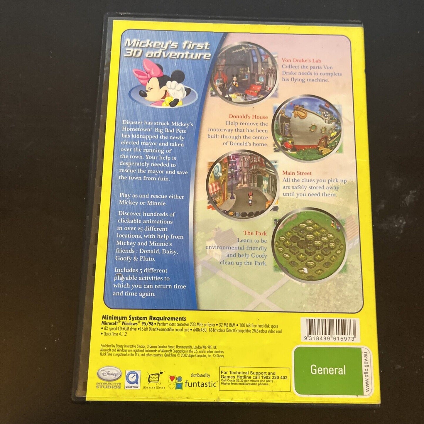 Disney Mickey Saves The Day 3D Adventure PC CDROM Win95/98