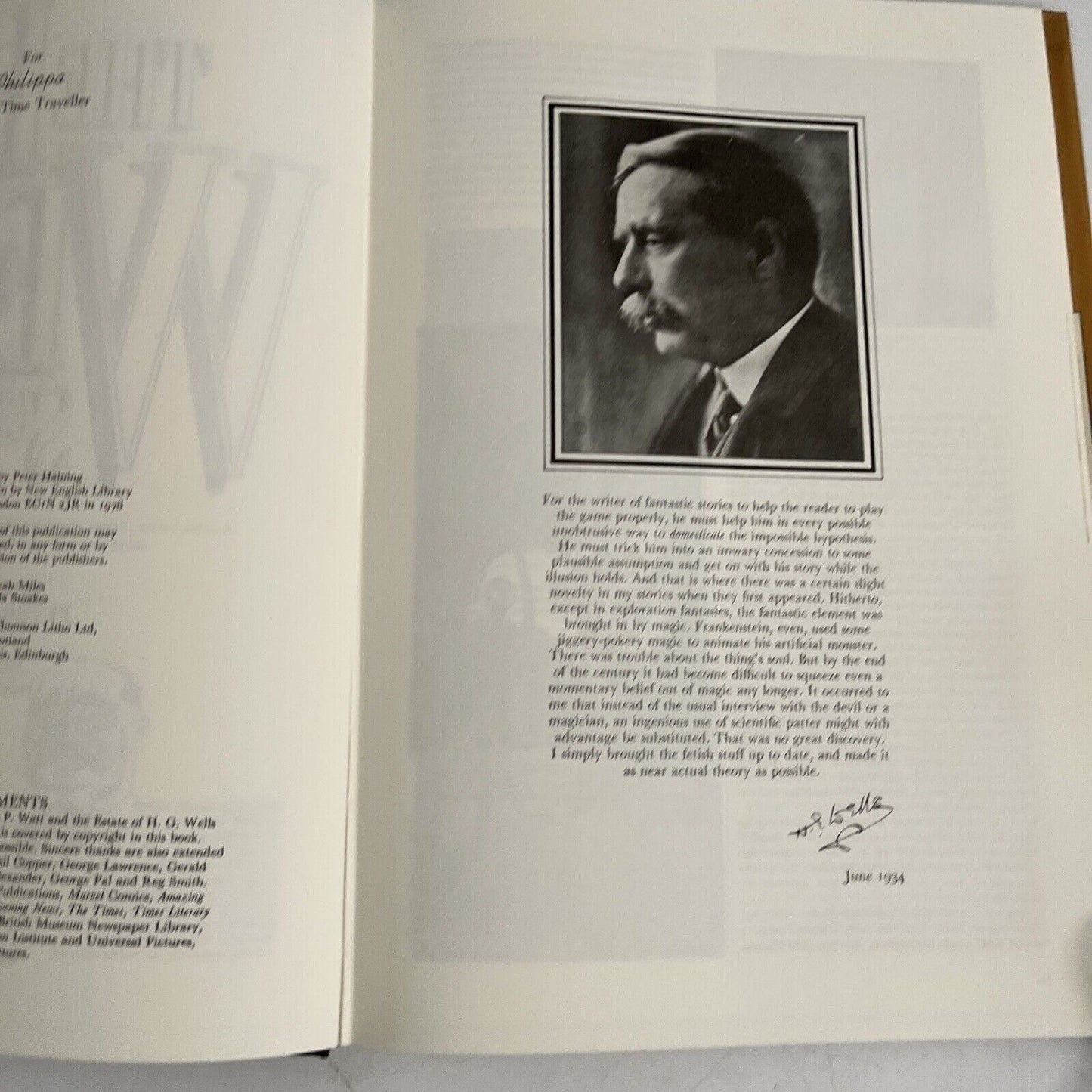 The H.G Wells Scrapbook by Peter Haining 1978
