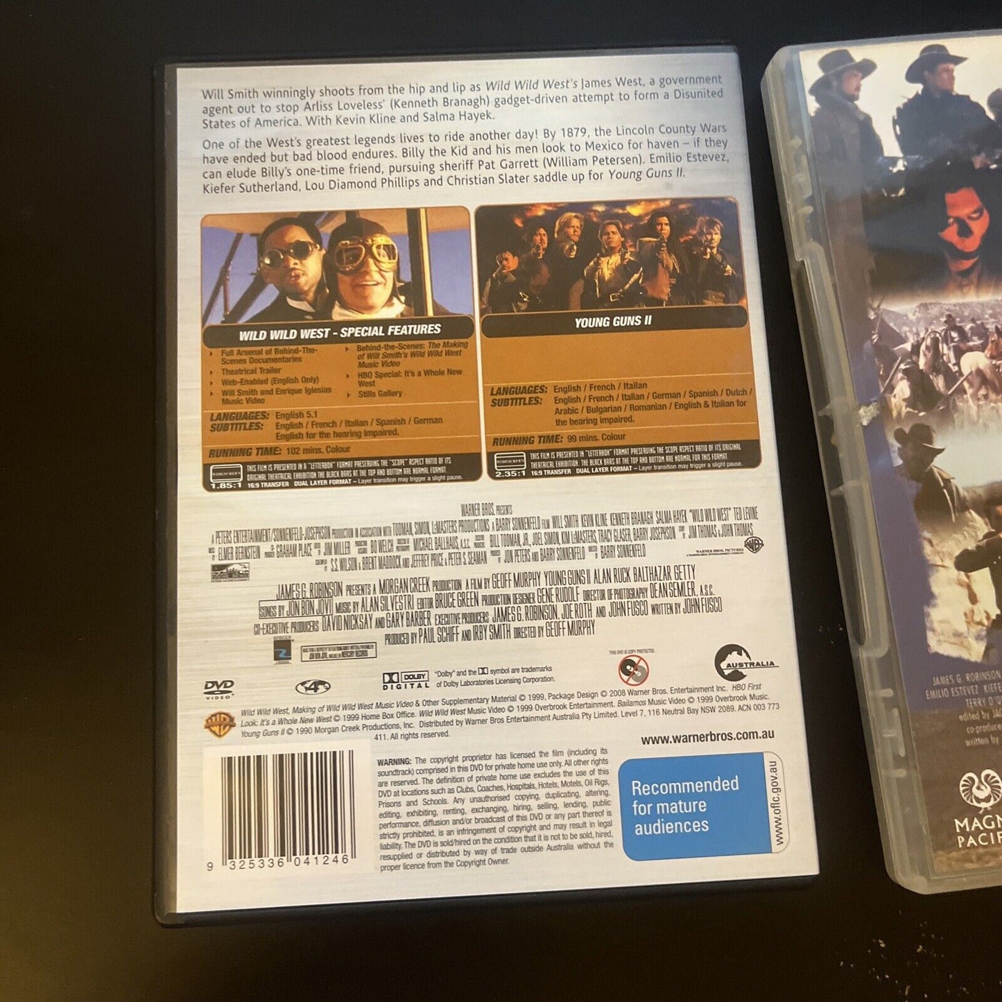 Young Guns 1 & 2 / Wild Wild West (DVD) Will Smith, Kevin Kline, NEW Region 4