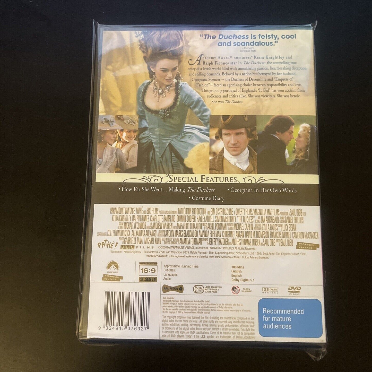 The Duchess - Uncut Edition (DVD, 2008) Keira Knightley NEW Region 4