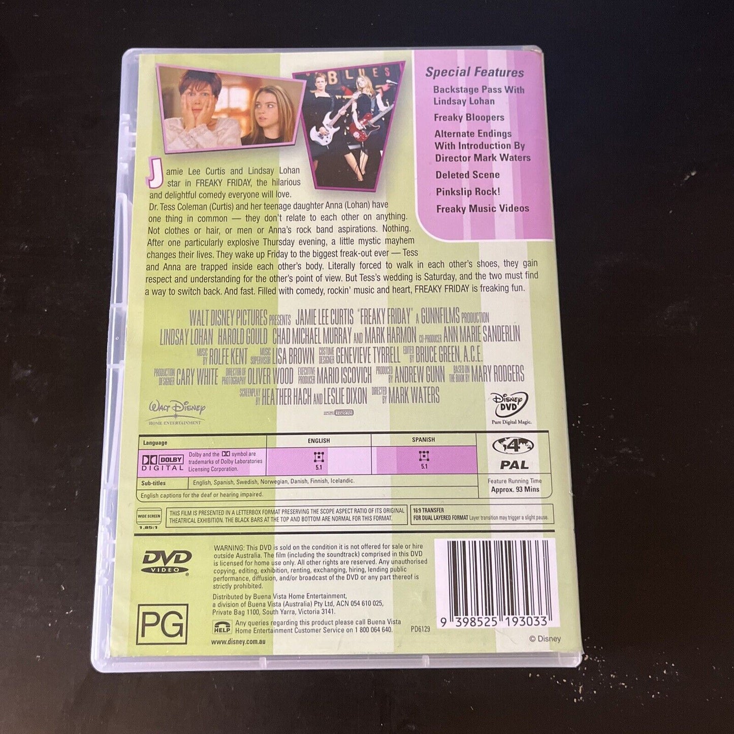 Freaky Friday (DVD, 2003) Jamie Lee Curtis, Lindsay Lohan NEW Region 4