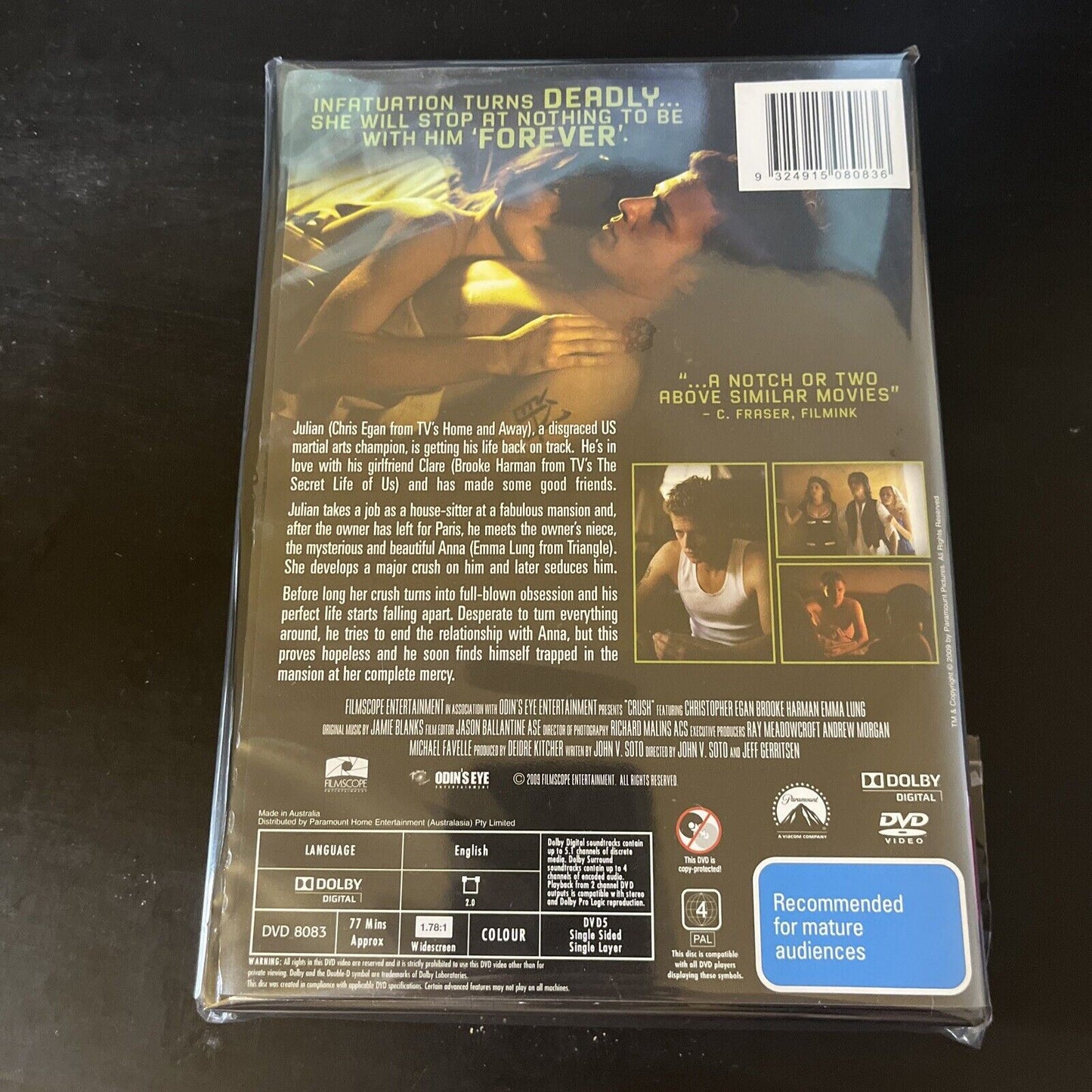 Crush (DVD, 2009) Christopher Egan, Emma Lung, Brooke Harmon NEW Region 4