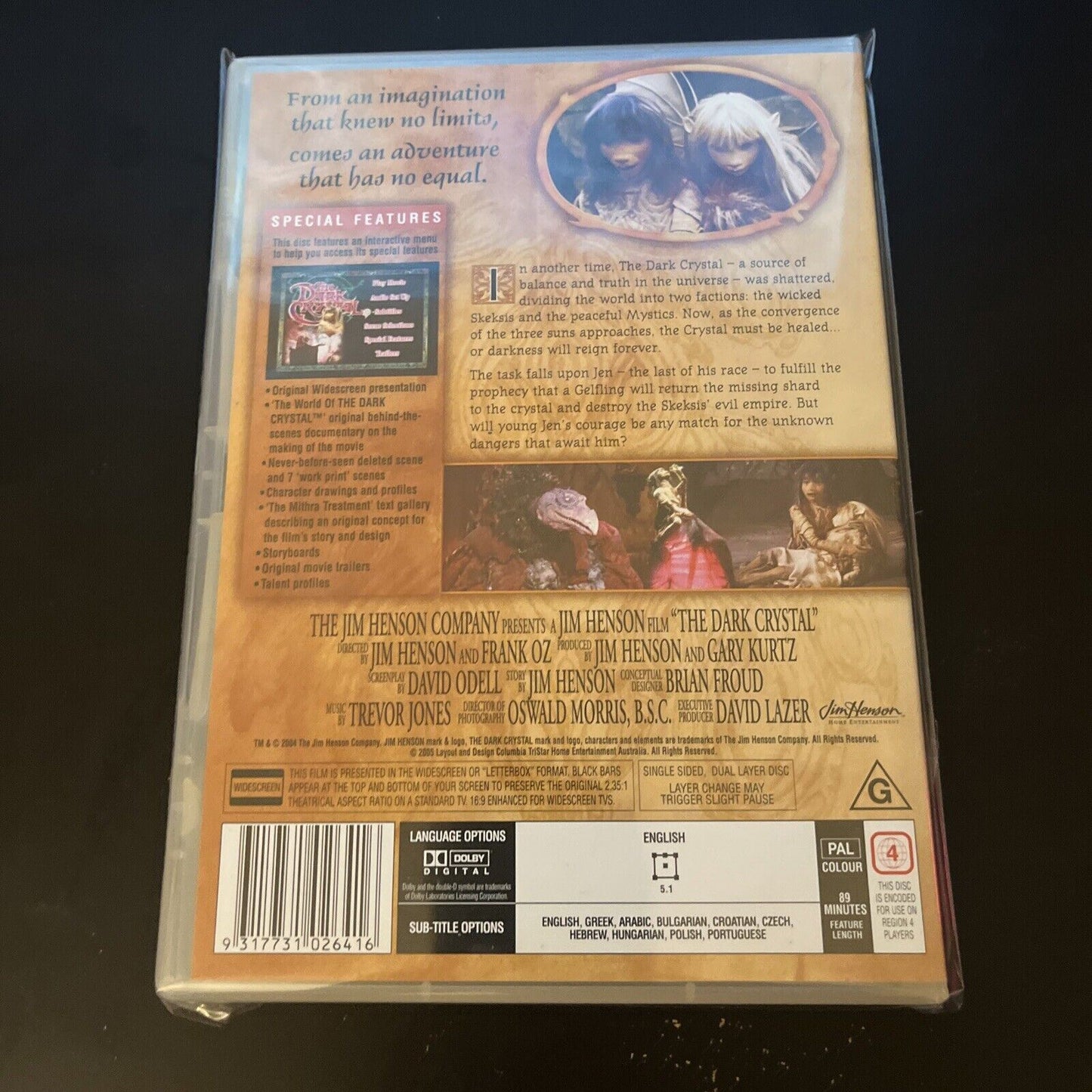 The Dark Crystal (DVD, 1982) Lisa Maxwell, Stephen Garlick NEW Region 4