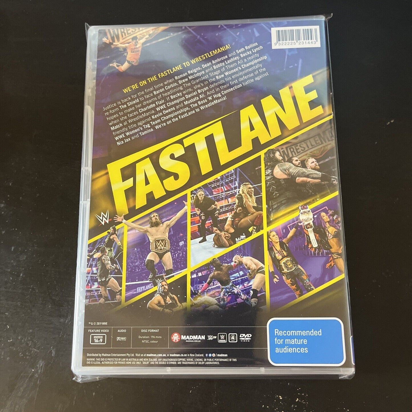 WWE - Fast Lane 2019 (DVD, 2019) Roman Reigns, Dean Ambrose NEW Region 4