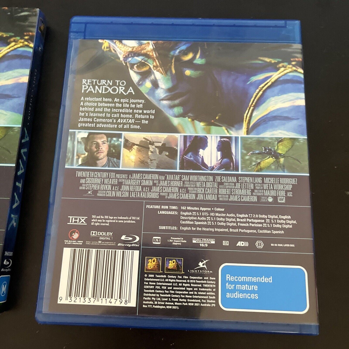Avatar (Blu-ray, 2009) Sam Worthington, Zoe Saldana, Sigourney Weaver Region B